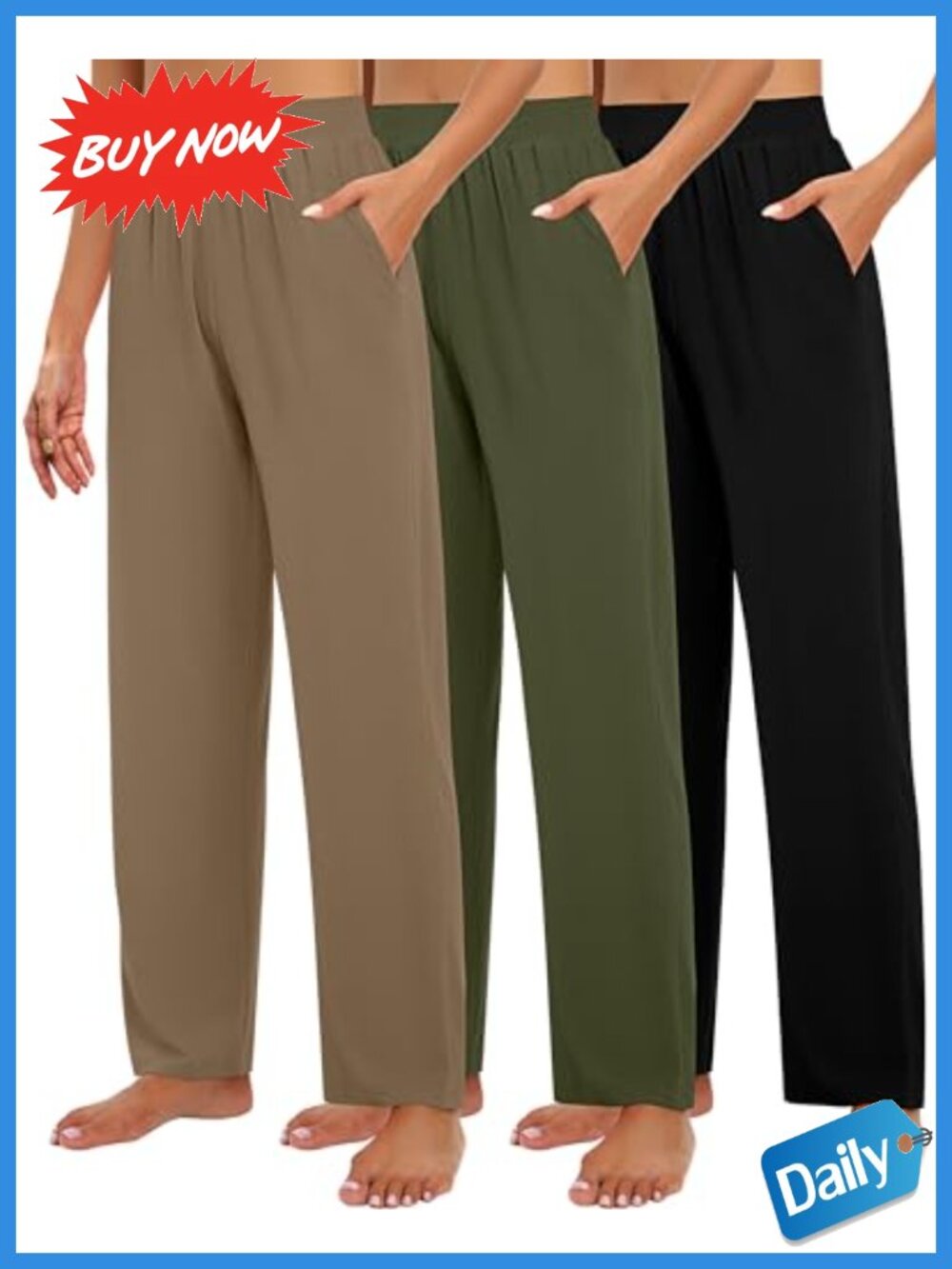 Women's Lounge Pants Cozy Sweatpants Wide Leg Yoga Pants with Pockets
